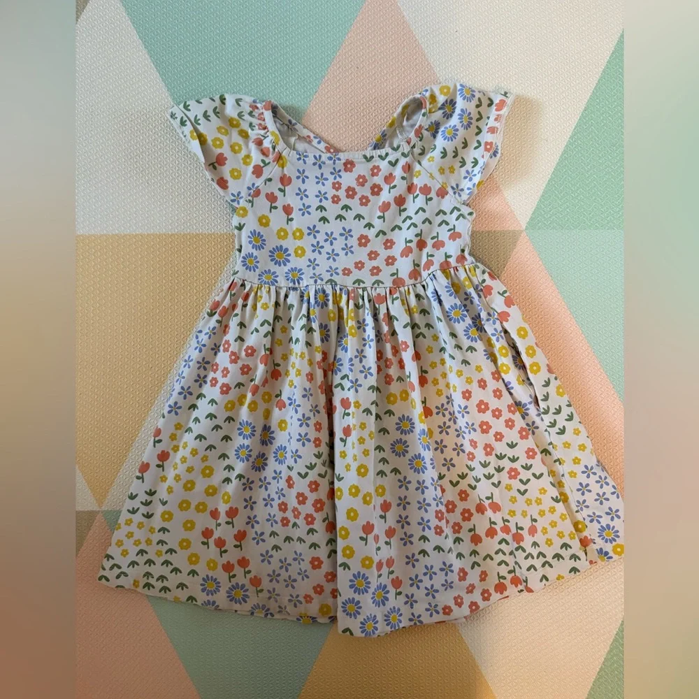 Hanna Andersson Reversible Skater Dress with Pockets Size 4 - Picture 5 of 6